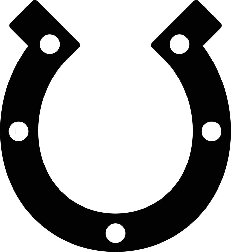 icône de glyphe de fer à cheval vecteur