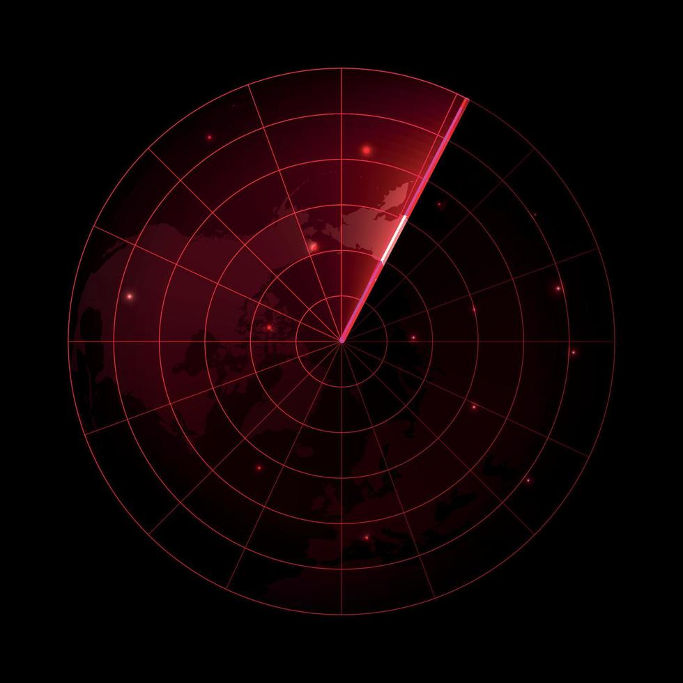 illustration vectorielle d'écran radar vecteur