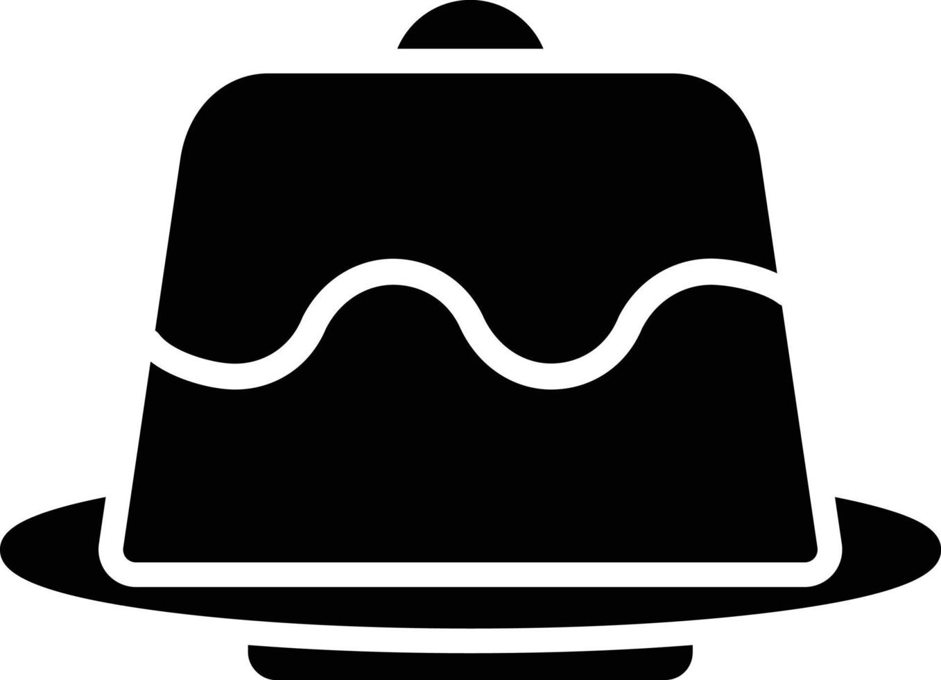 icône de glyphe de gâteau de lave vecteur