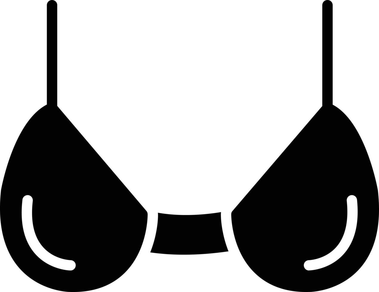 icône de glyphe de bikini vecteur