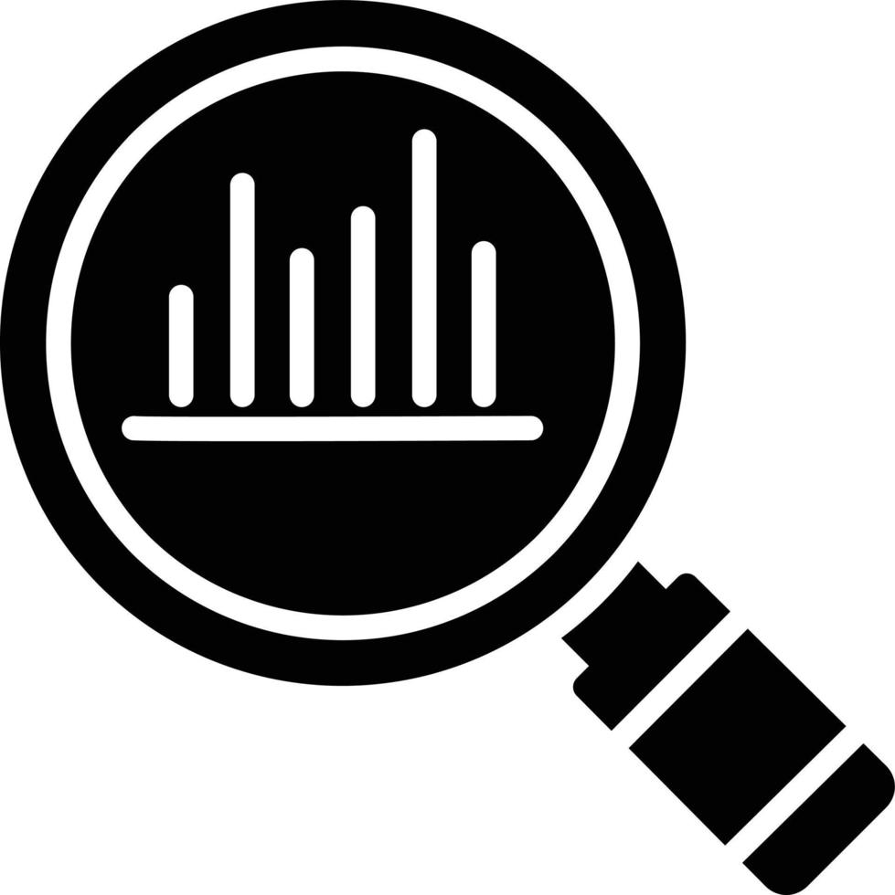 icône de glyphe d'analyse vecteur