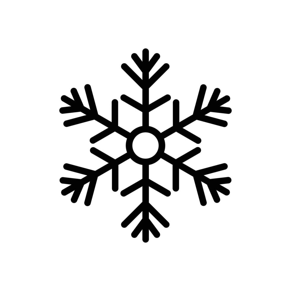 l'hiver. icône de neige. site Web d'icône de flocon de neige. vecteur d'icône de flocon de neige. illustration de conception vectorielle icône flocon de neige. signe de flocon de neige. icône de flocon de neige isolé sur fond blanc.
