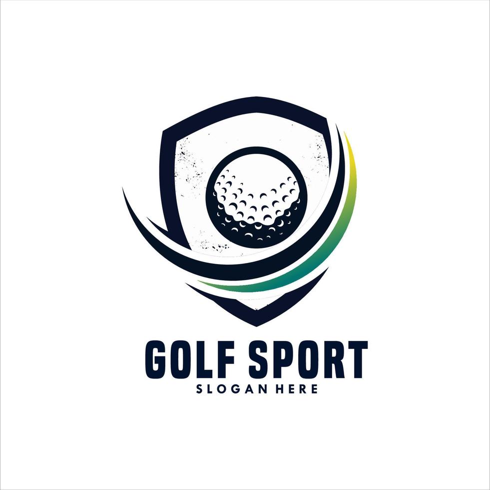 conception de modèle de logo de sport de golf vecteur