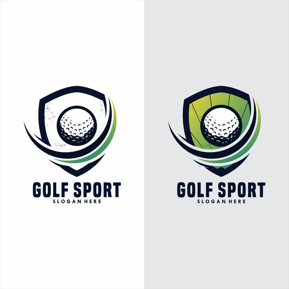 ensemble de modèle de logo de sport de golf vecteur