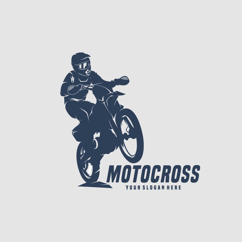 modèle de conception de logo de sport de motocross extrême vecteur