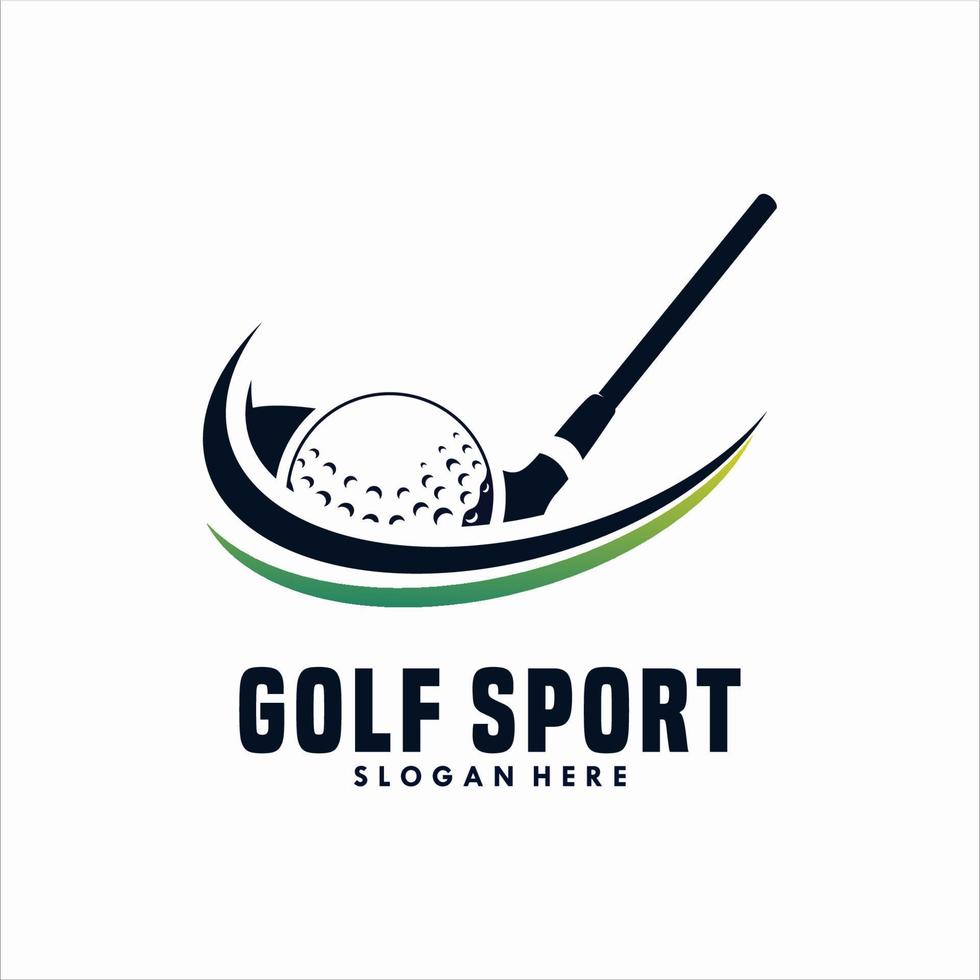 conception de modèle de logo de sport de golf vecteur