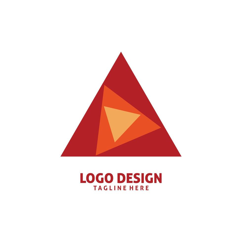 création de logo de groupe triangle rouge vecteur