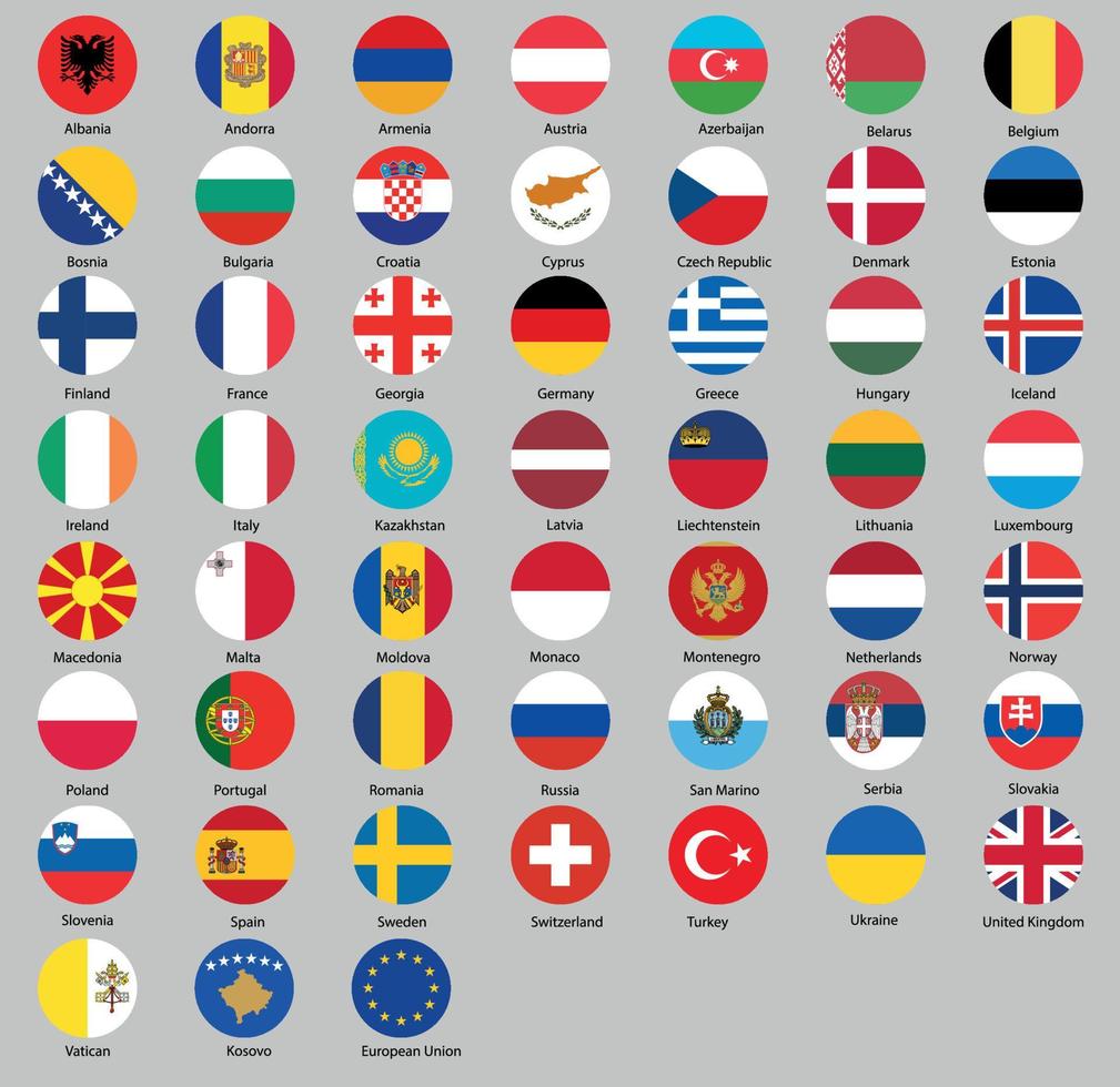 illustration vectorielle de jeu de drapeaux de différents pays vecteur