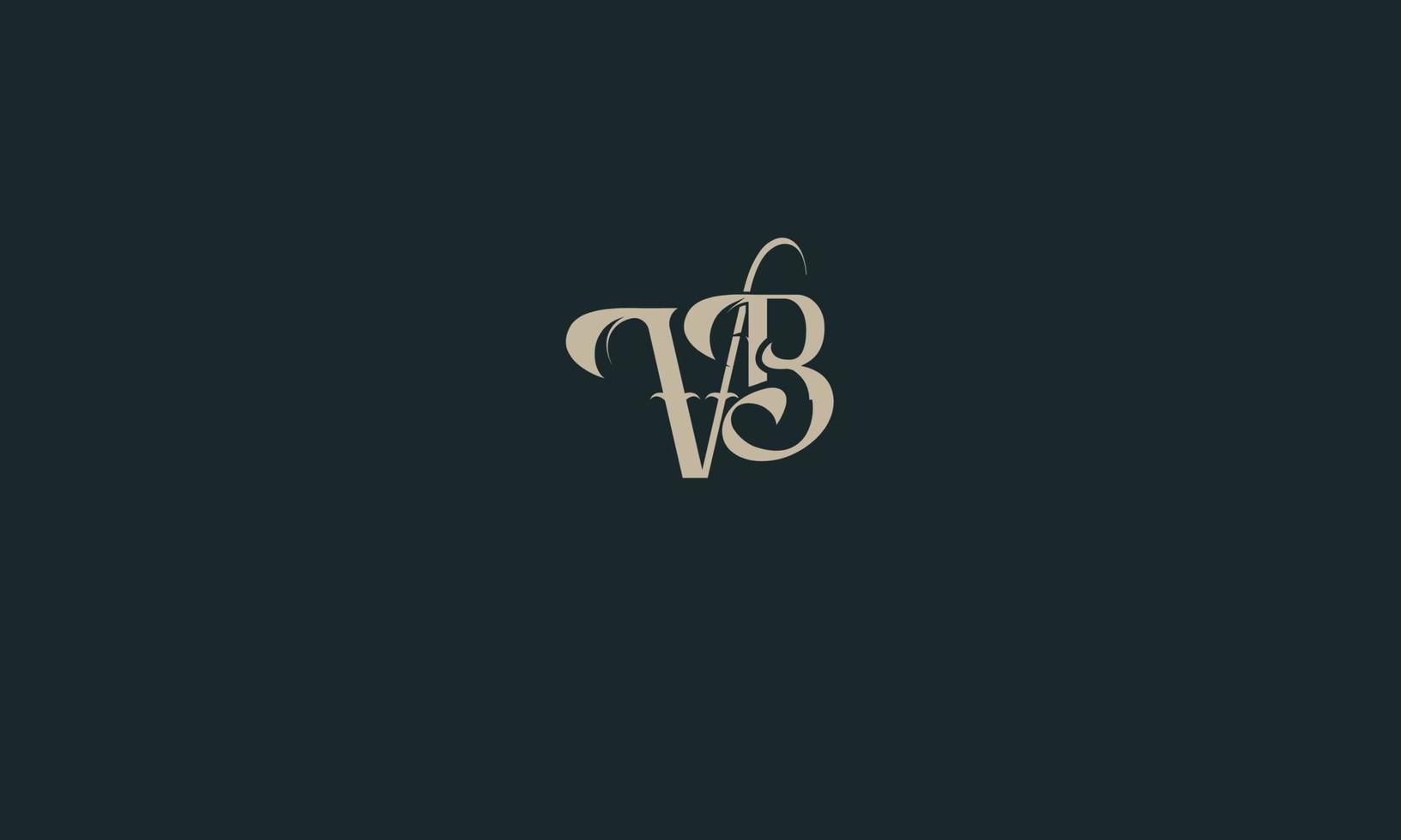 alphabet lettres initiales monogramme logo vb, bv, v et b vecteur