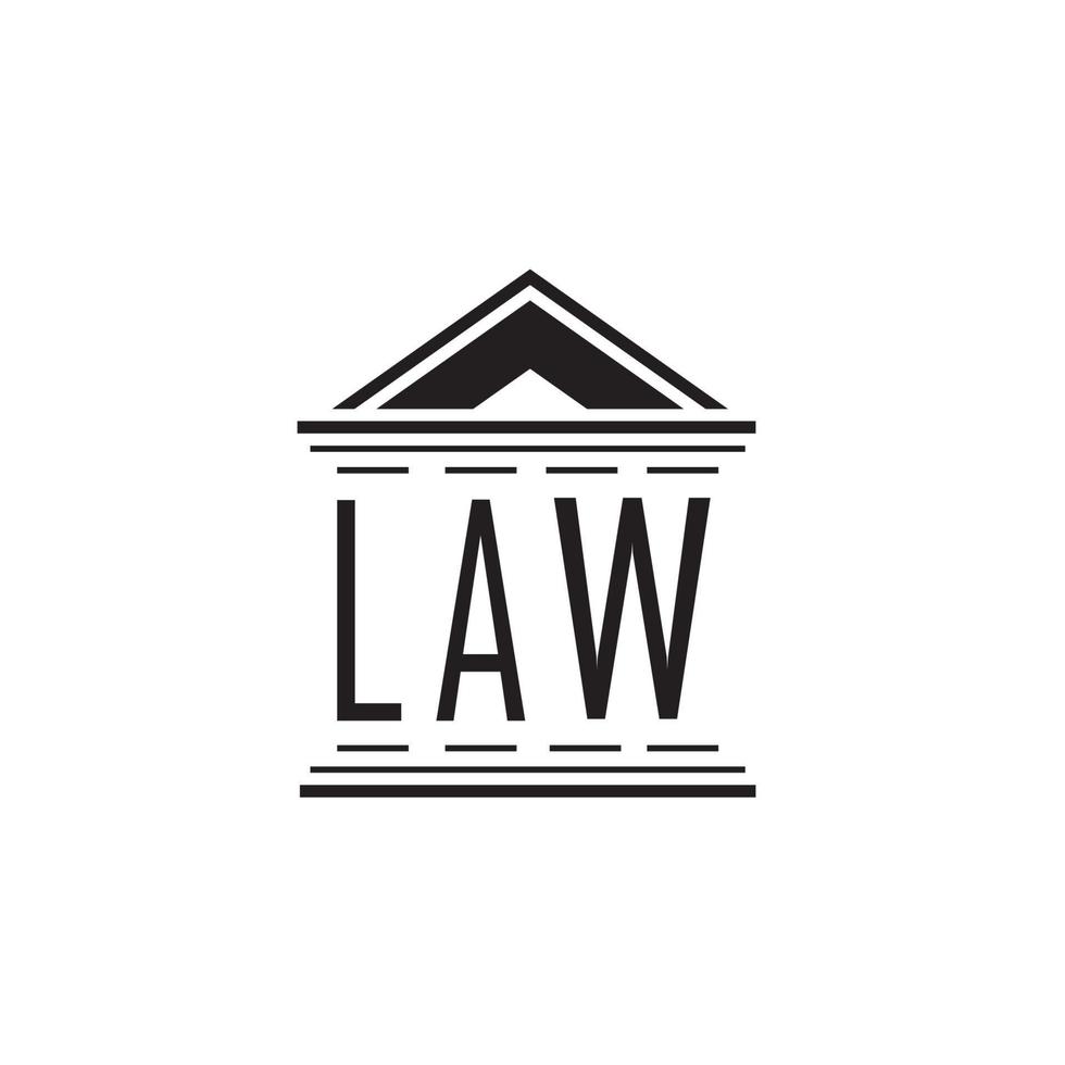 modèle de conception de logo de bureau de droit et d'avocat vecteur