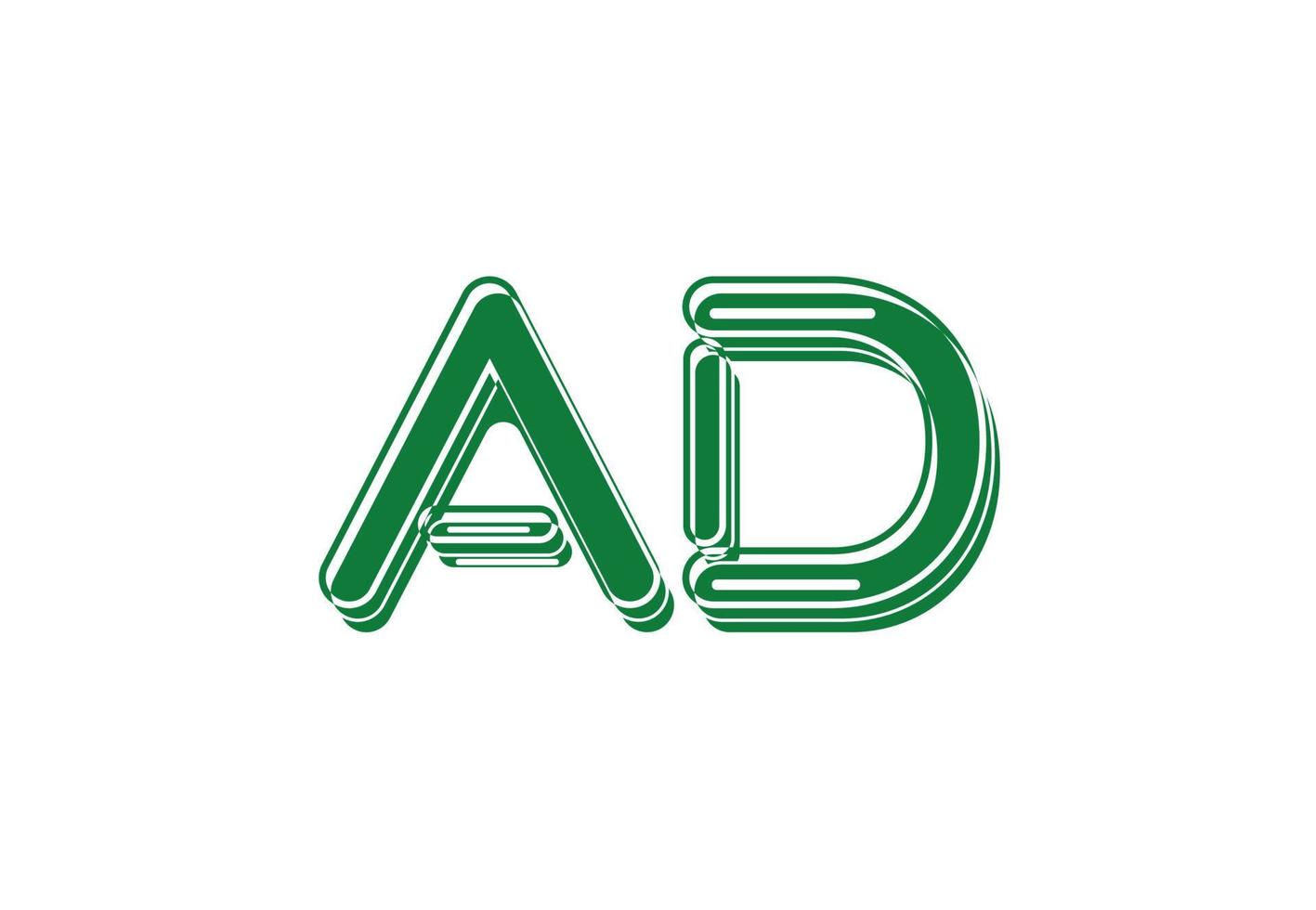 lettre ad logo et modèle de conception d'icône vecteur