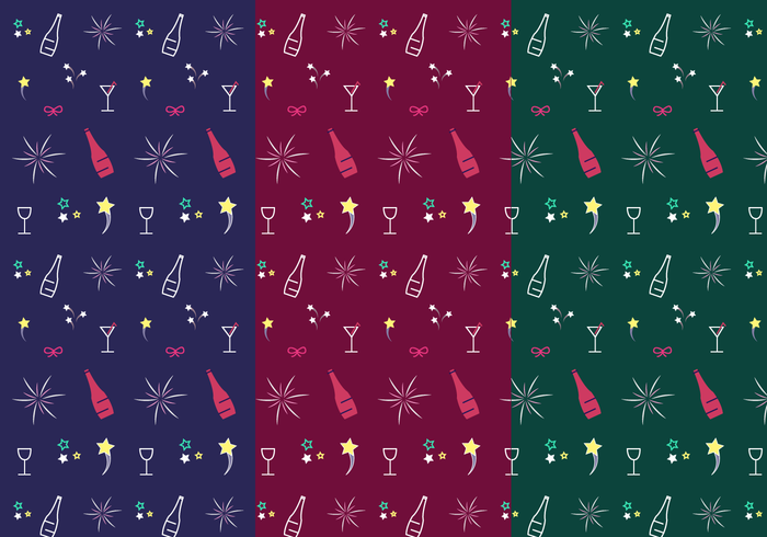 Free New Year Pattern Vector