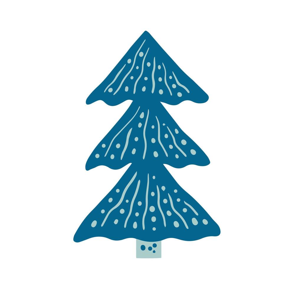 illustration vectorielle de doodle scandinave sapin de noël vecteur