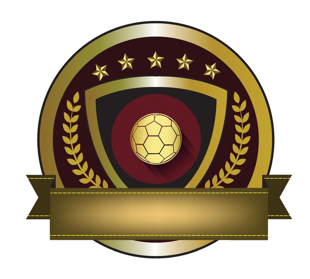 logo de football doré vecteur