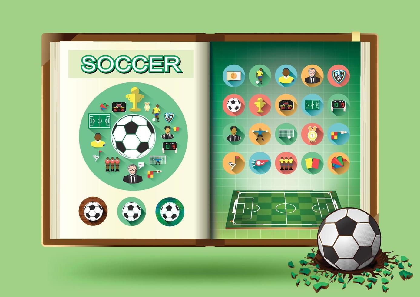 jeu de football sur l'illustration vectorielle de la page de l'ordinateur portable vecteur