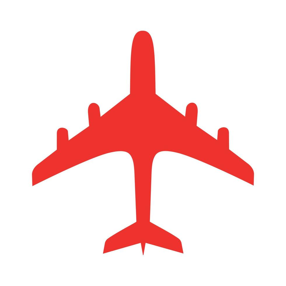 avion rouge sur fond blanc vecteur