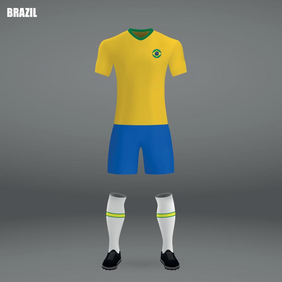 maillot de foot du brésil 2018 vecteur