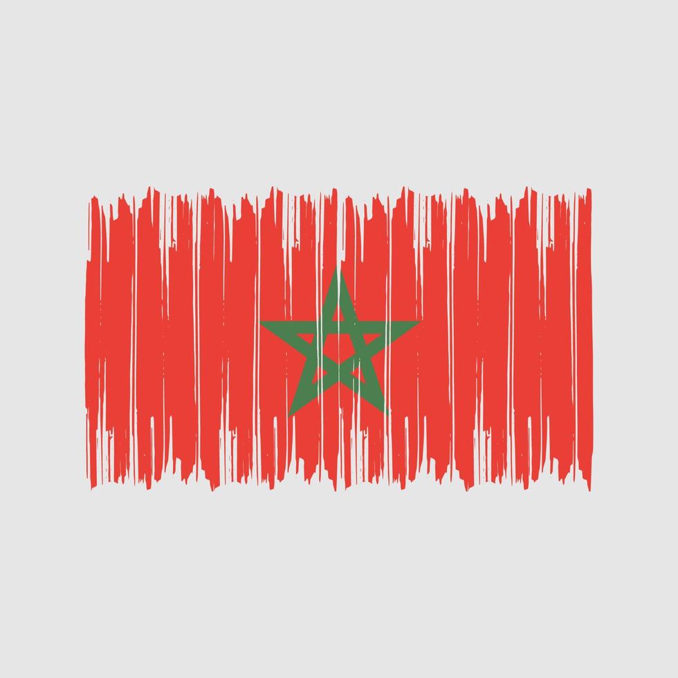 coups de pinceau du drapeau marocain. drapeau national vecteur