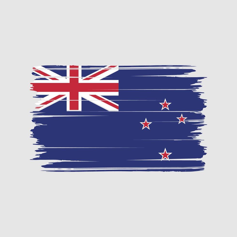vecteur de brosse drapeau néo-zélandais. drapeau national