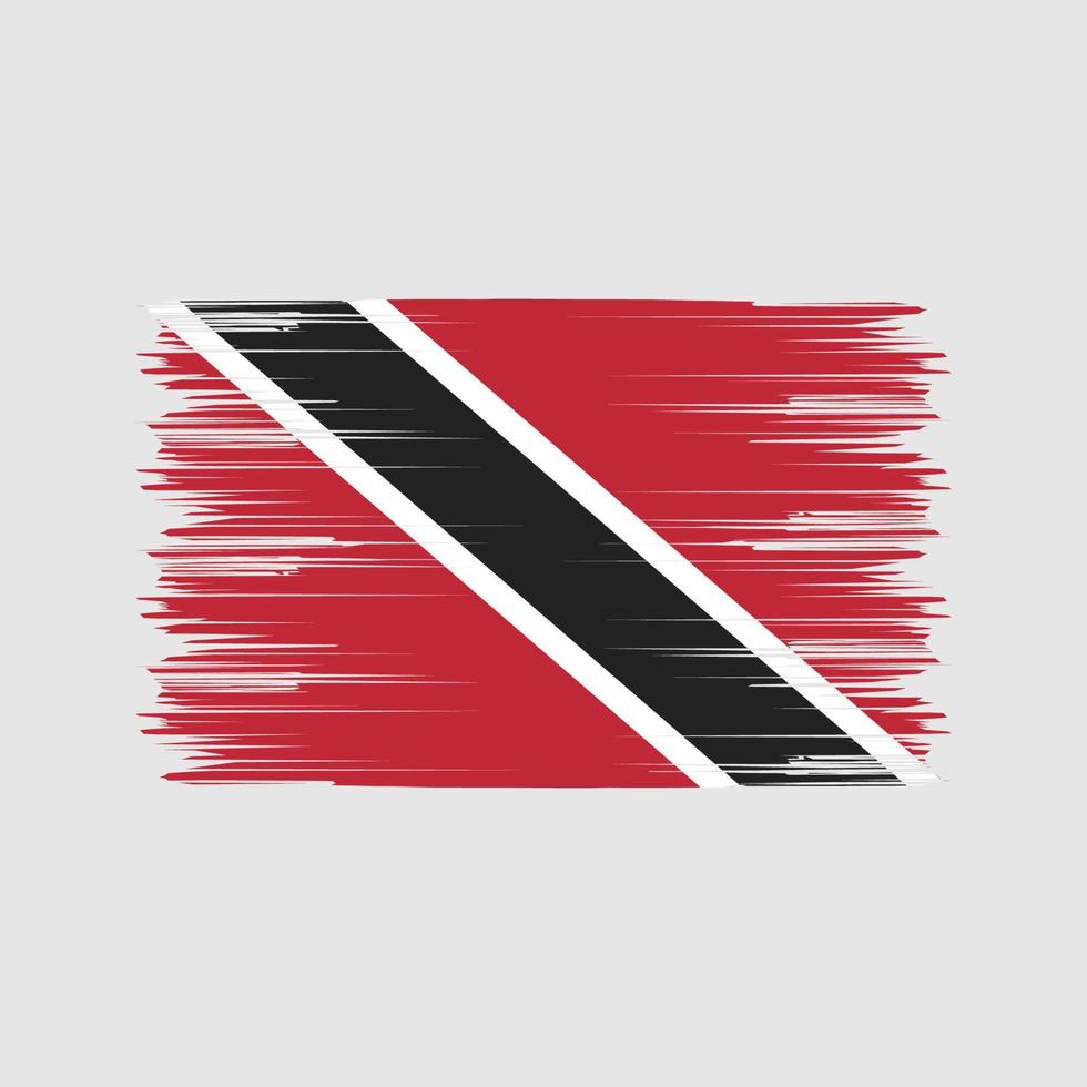 pinceau drapeau trinité-et-tobago. drapeau national vecteur