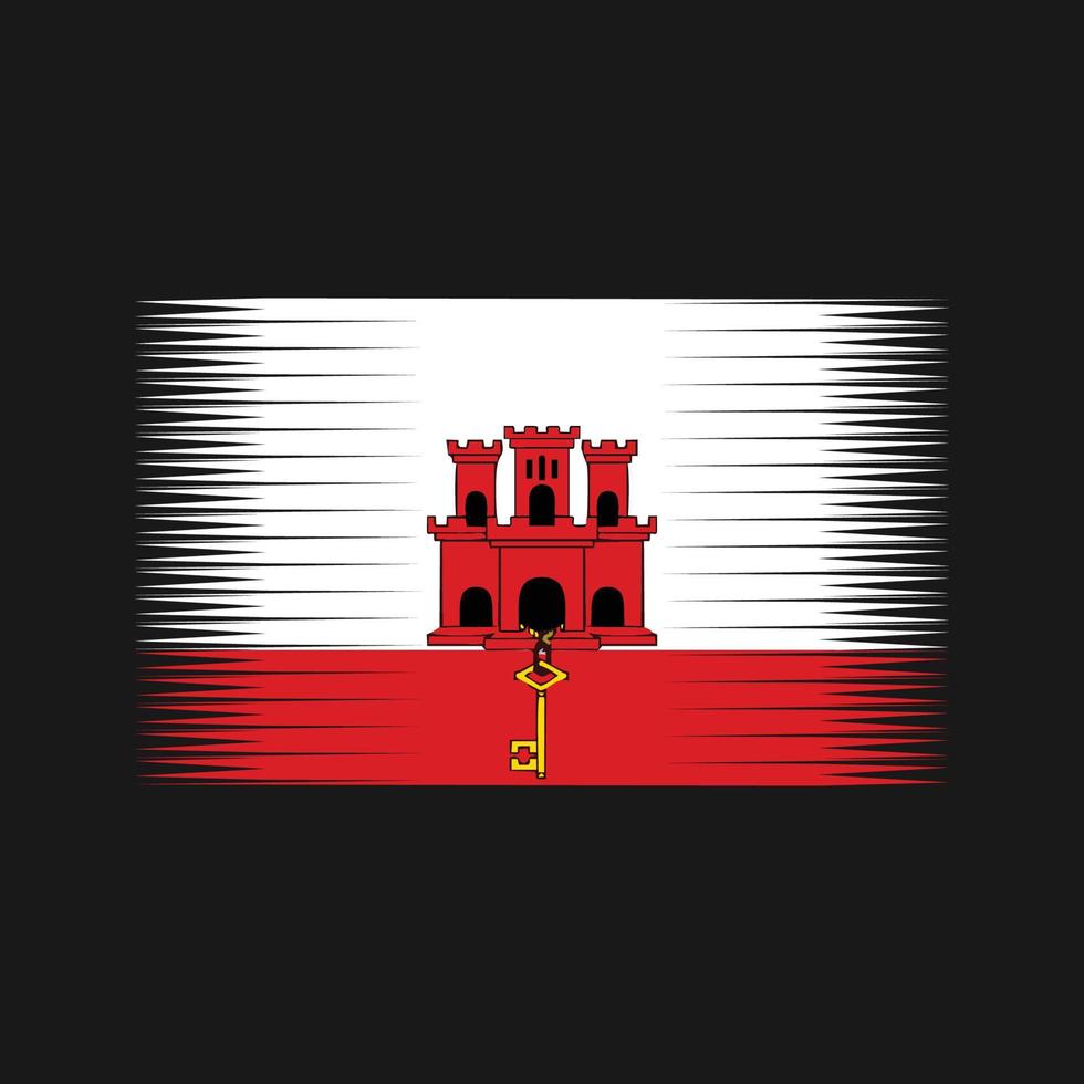 vecteur de drapeau de gibraltar. drapeau national