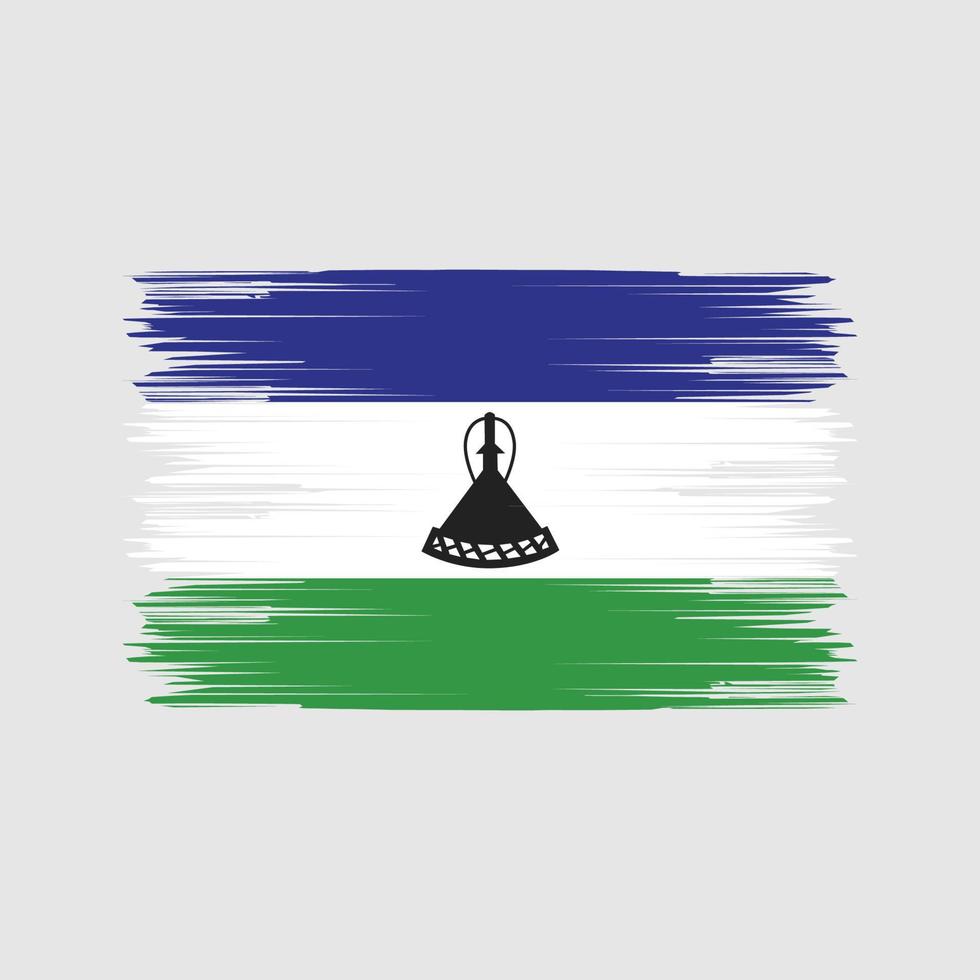 brosse de drapeau du lesotho. drapeau national vecteur