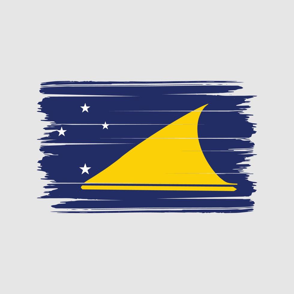vecteur de brosse drapeau tokelau. drapeau national