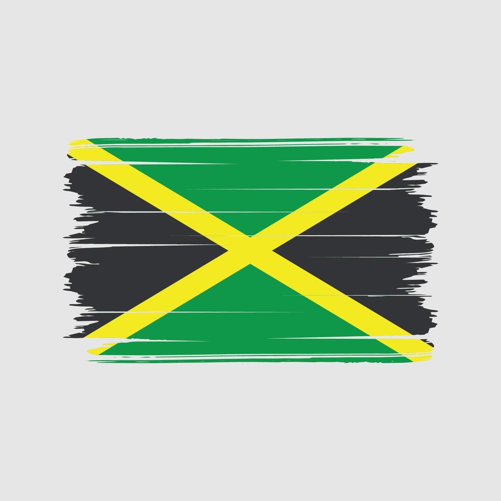 vecteur de brosse drapeau jamaïque. drapeau national