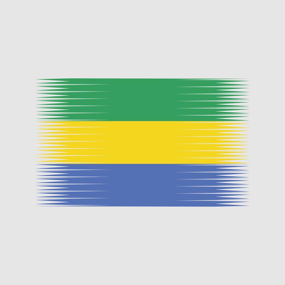 vecteur de drapeau du Gabon. drapeau national