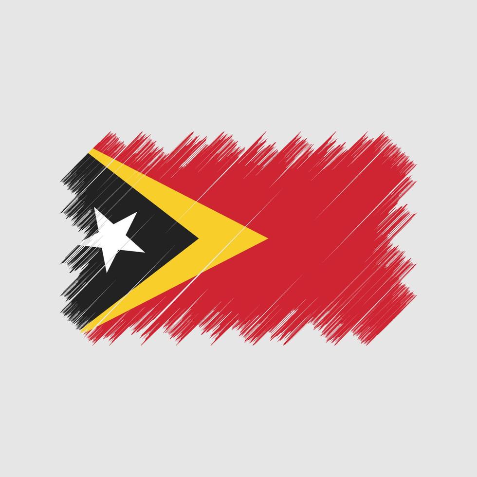 pinceau de drapeau du timor oriental. drapeau national vecteur