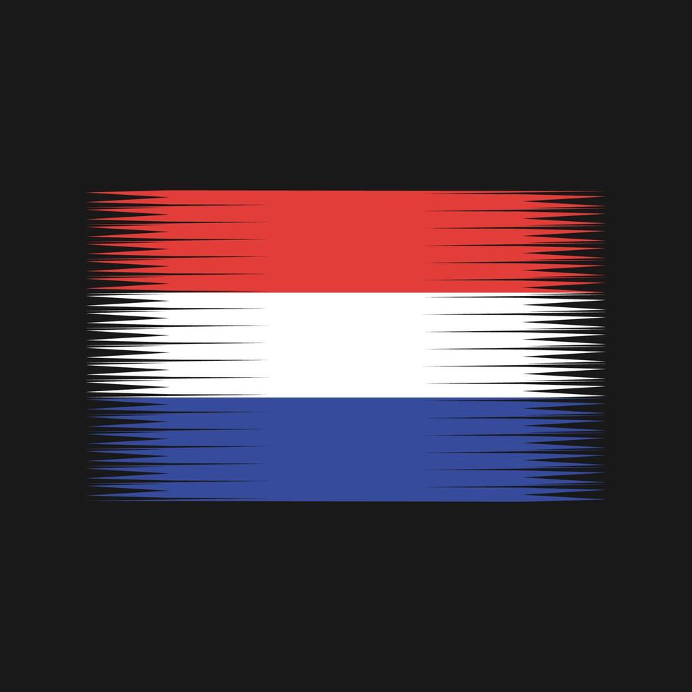 vecteur de drapeau des pays-bas. drapeau national