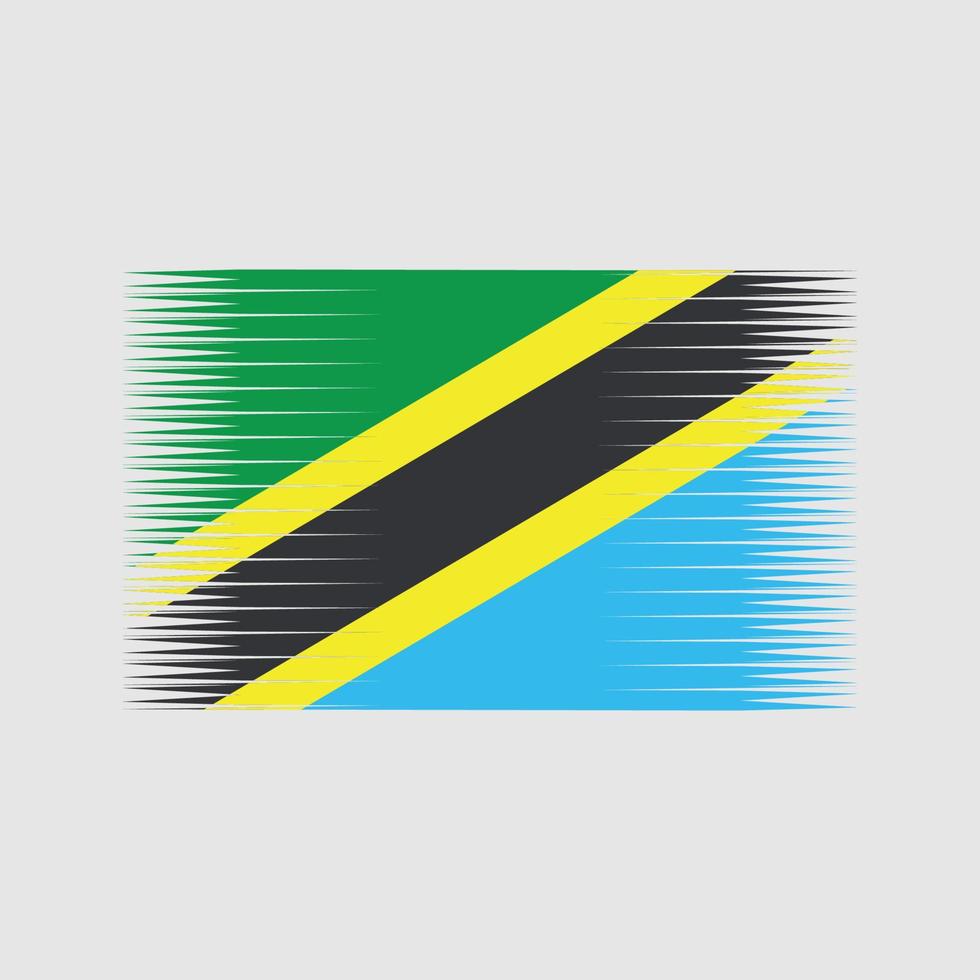 vecteur de drapeau de tanzanie. drapeau national