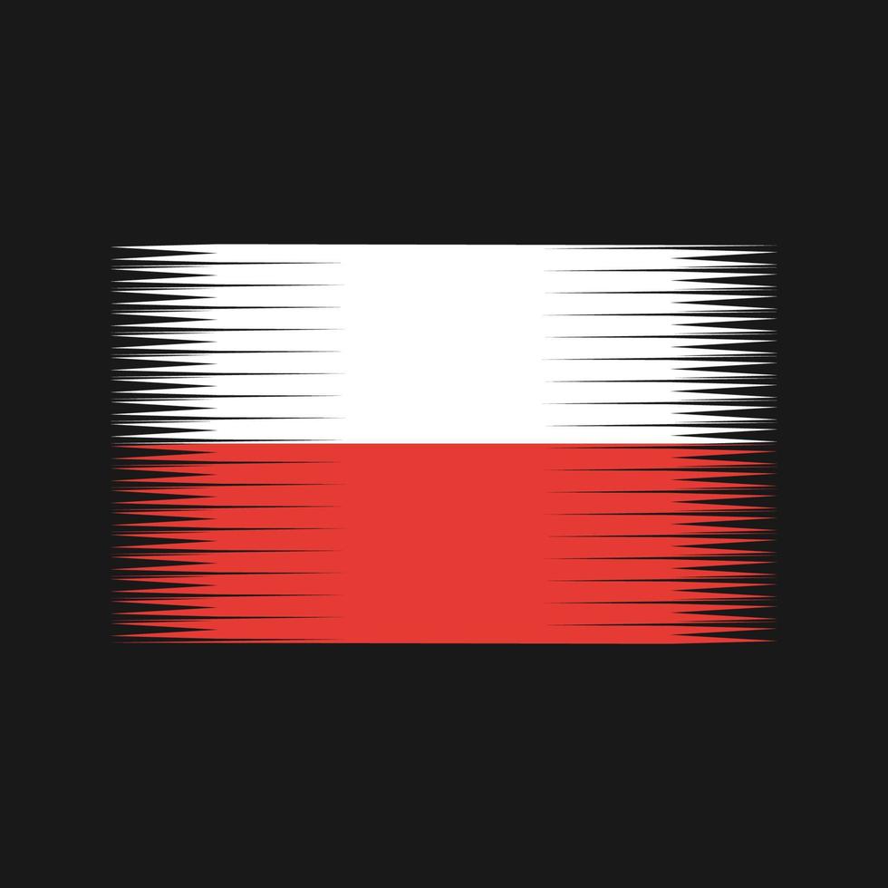 vecteur de drapeau de pologne. drapeau national