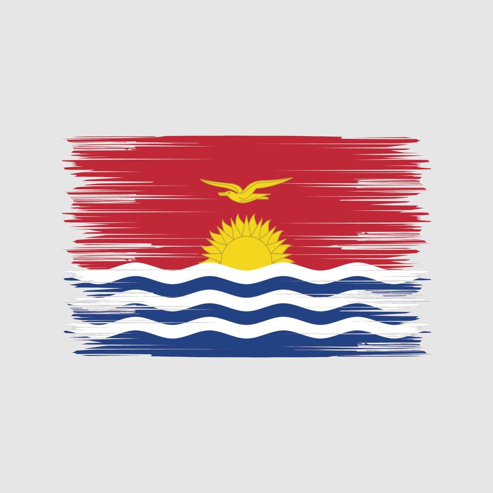 pinceau drapeau kiribati. drapeau national vecteur