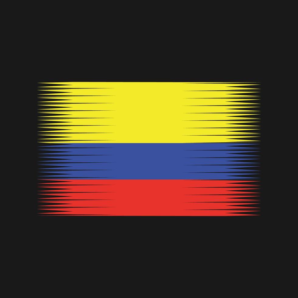 vecteur de drapeau colombien. drapeau national