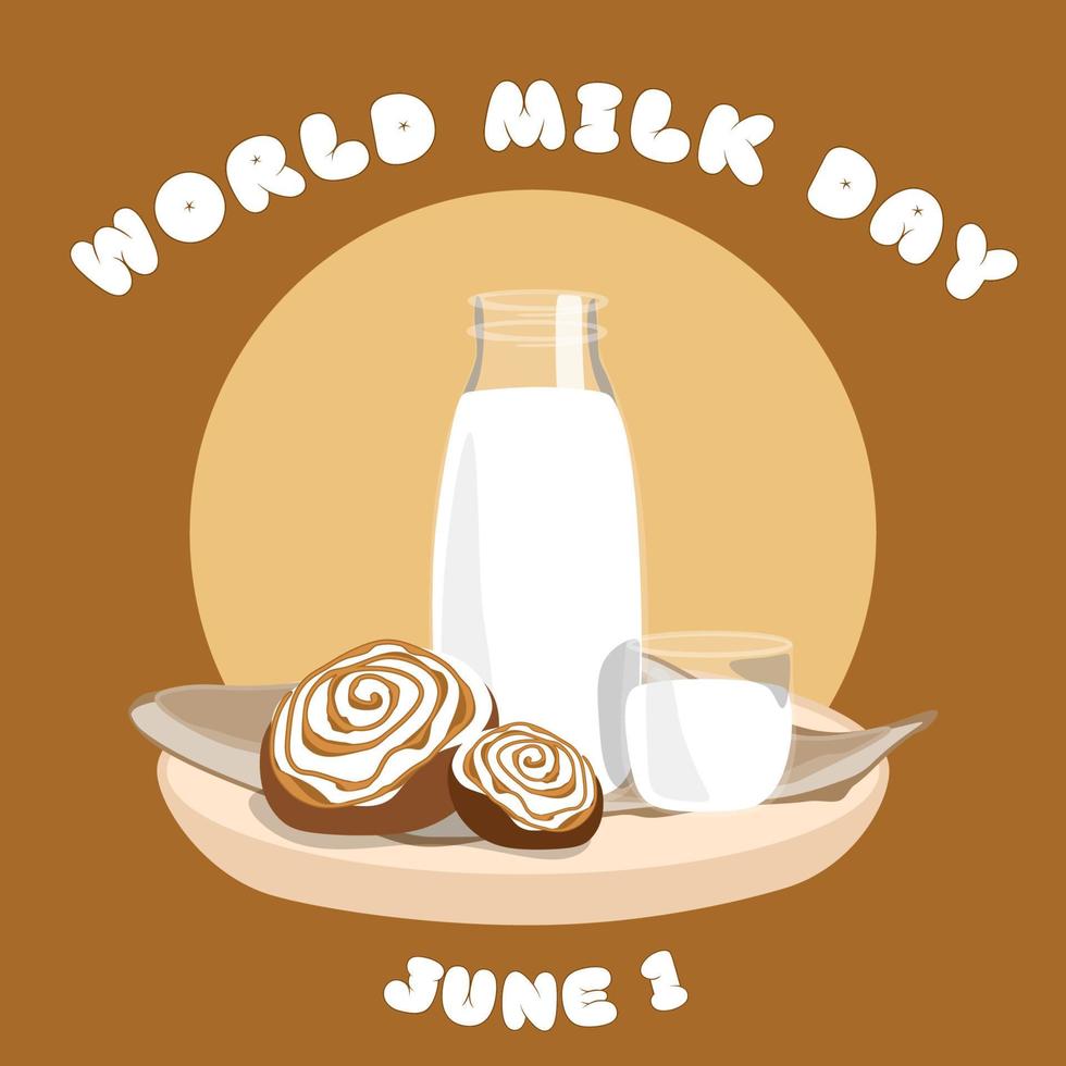 conception de vecteur graphique vectoriel journée mondiale du lait