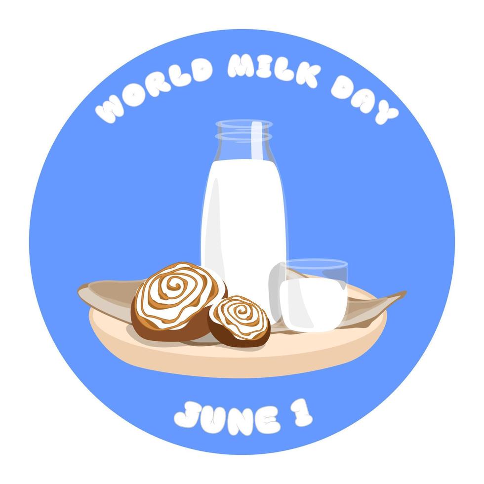 conception de vecteur graphique vectoriel journée mondiale du lait