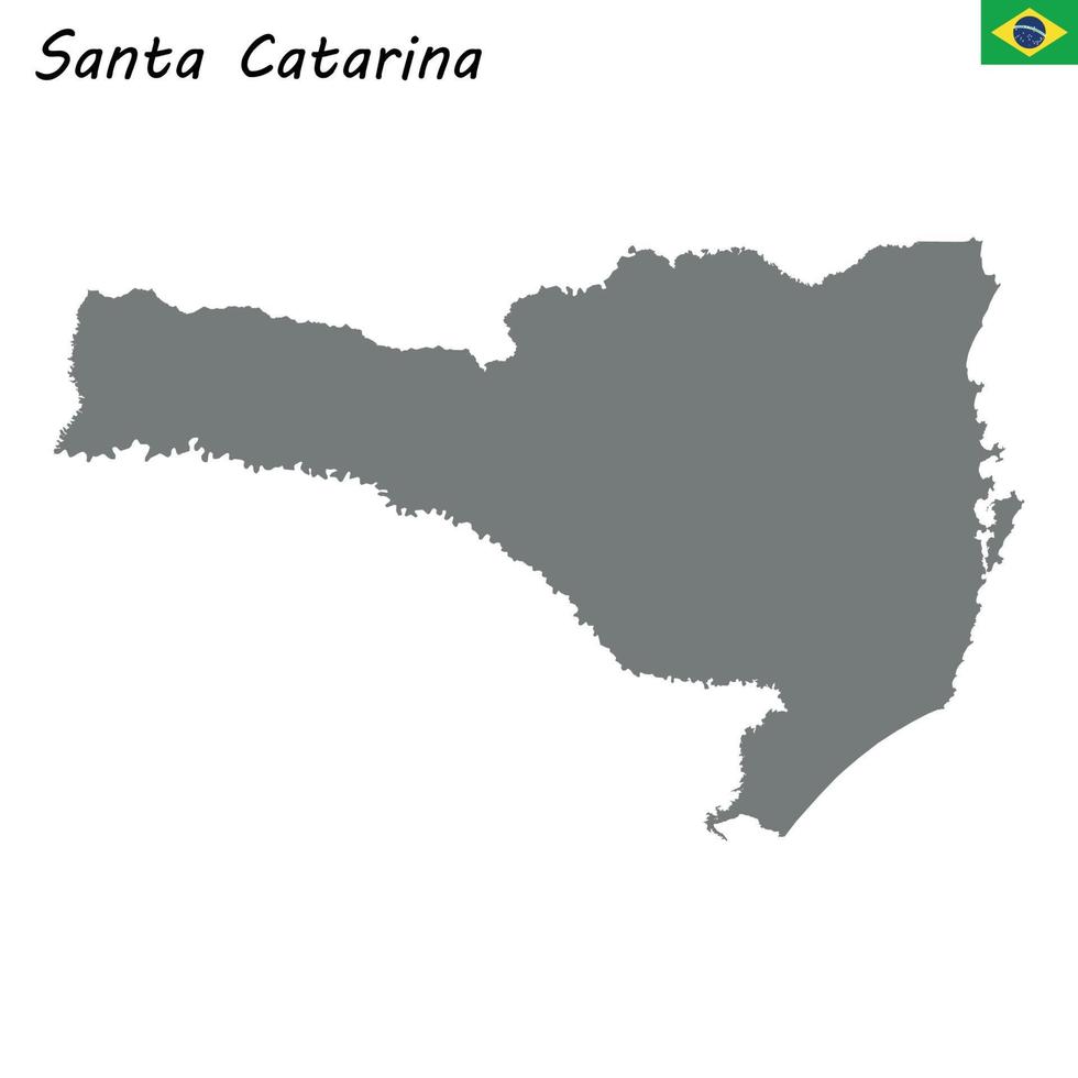 carte de haute qualité de l'état du brésil vecteur