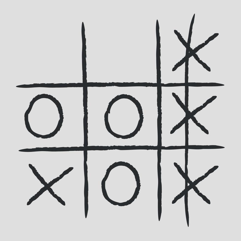 jeu de tic tac toe. illustration vectorielle vecteur