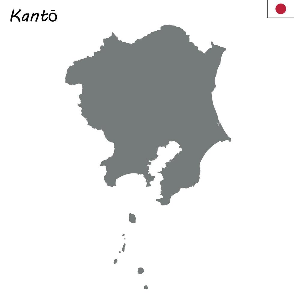 carte de haute qualité de la région du japon vecteur
