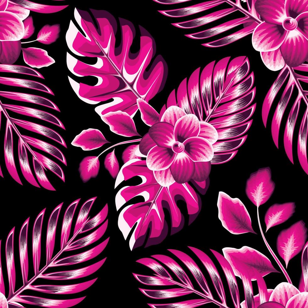 fleur abstraite rose fond vecteur décoratif motif floral tropical sans soudure à la mode. floral élégant coloré. fond fleuri. tropiques exotiques. conception d'été