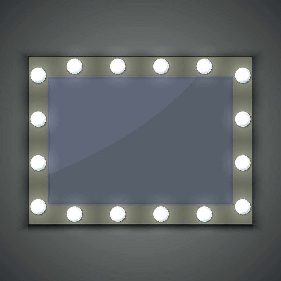 miroir avec lumière vecteur