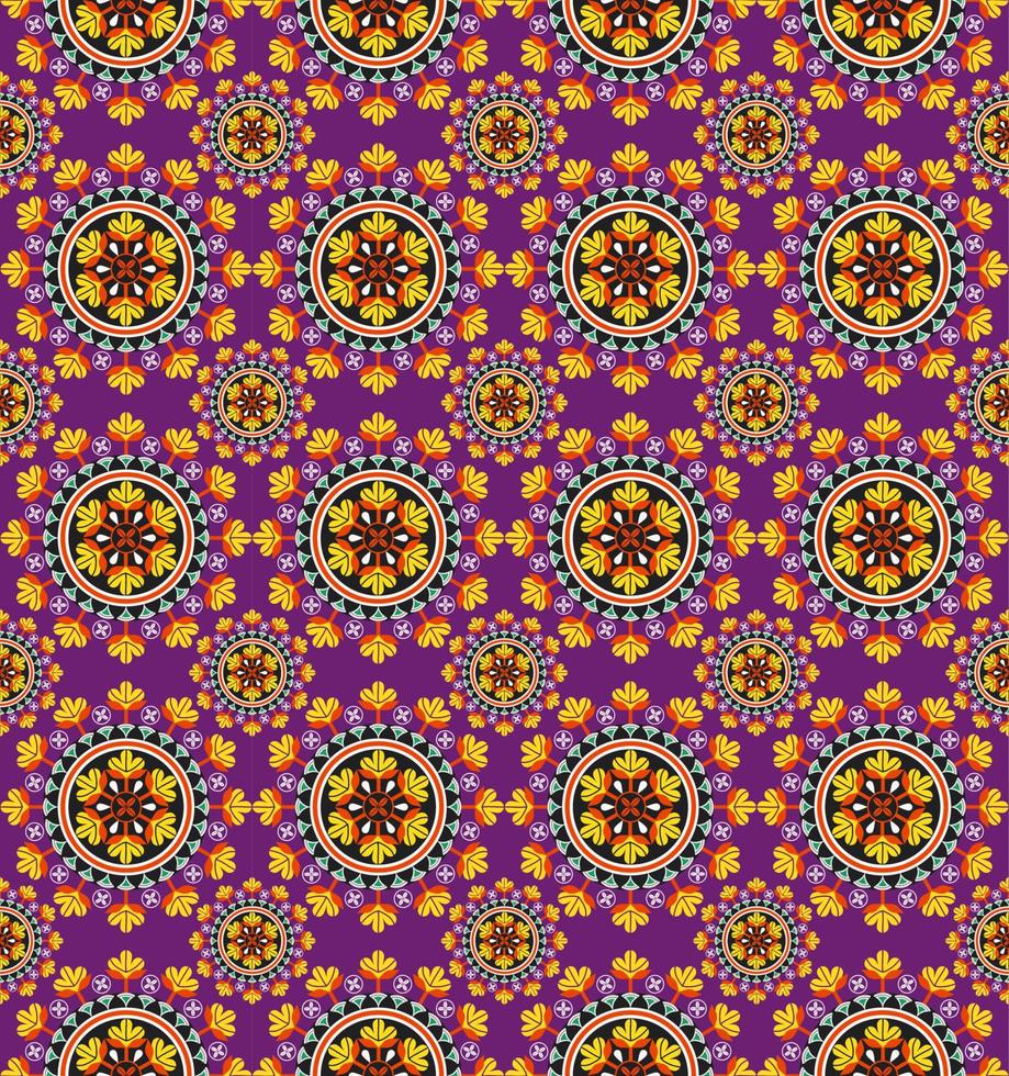 cercle ethnique africain fleur forme transparente motif fond violet coloré. utilisation pour le tissu, le textile, les éléments de décoration intérieure, le rembourrage, l'emballage. vecteur