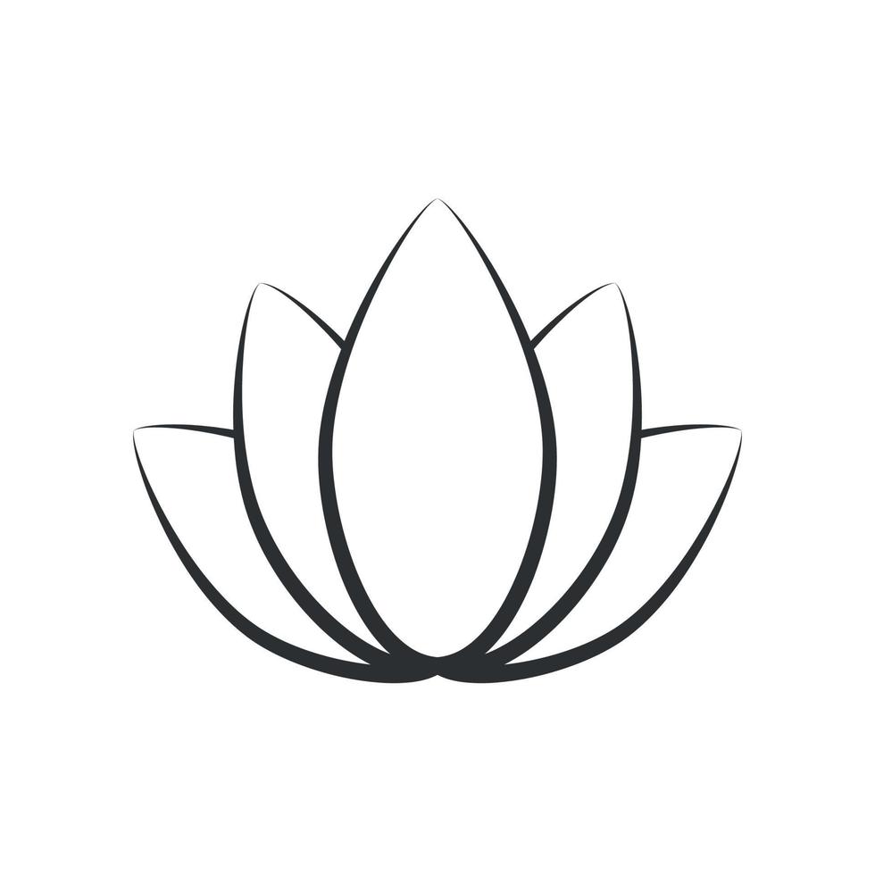 icône de style de ligne de lotus, logo vectoriel de lotos