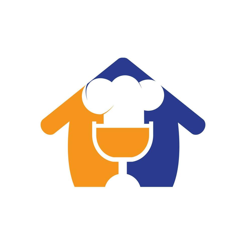 modèle de conception de logo vectoriel de podcast de chef. concept de logo de chef chantant.