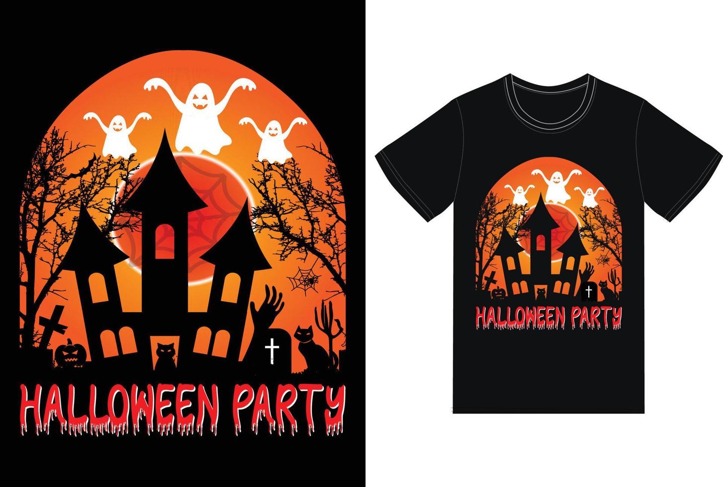 conception de t-shirt joyeux halloween vecteur