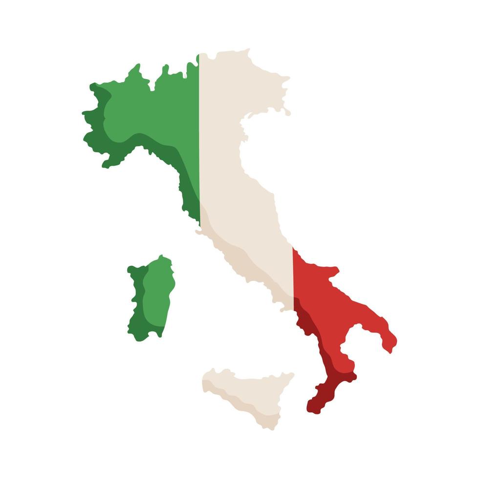 carte du pays italien vecteur