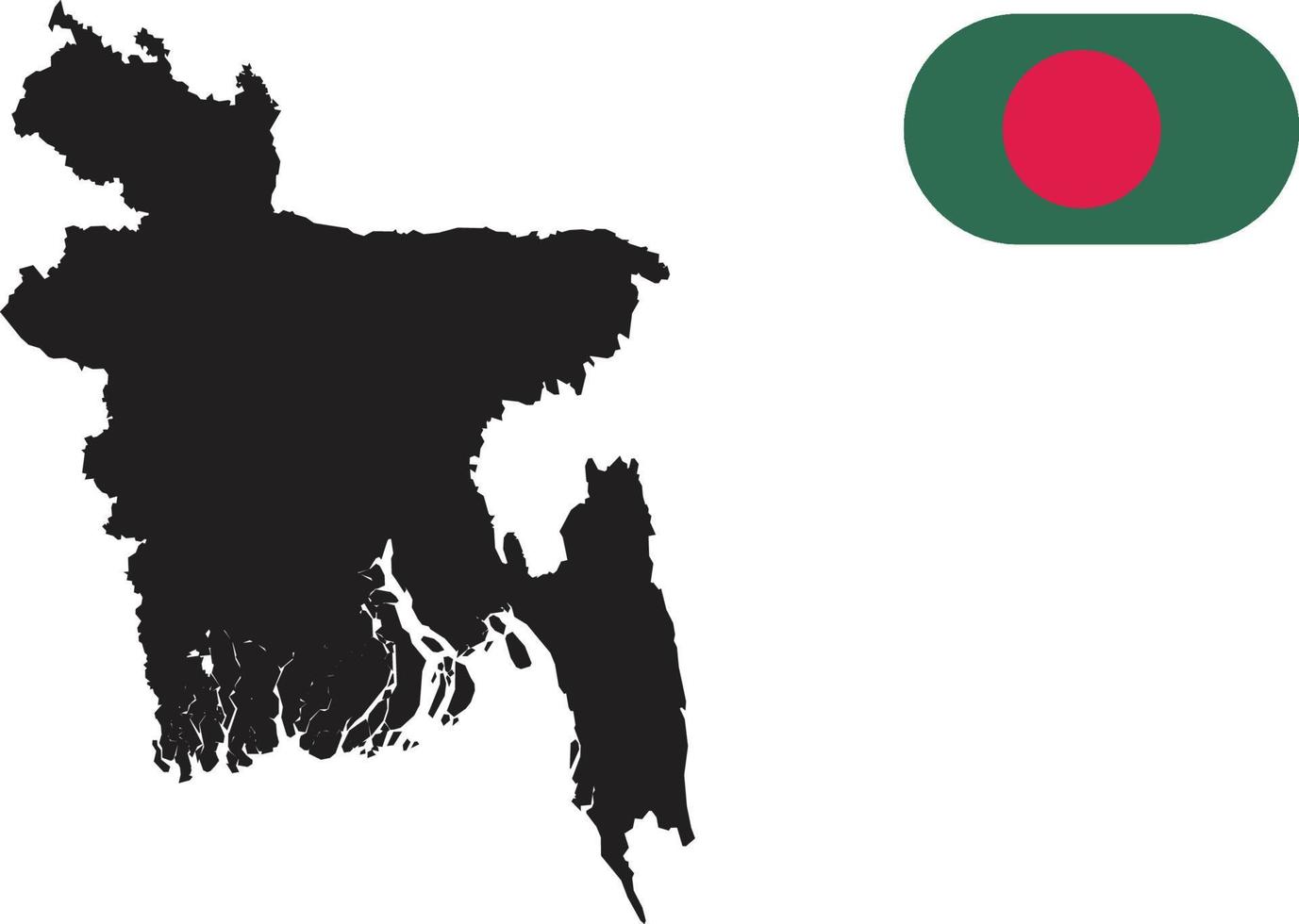 carte et drapeau du Bangladesh vecteur