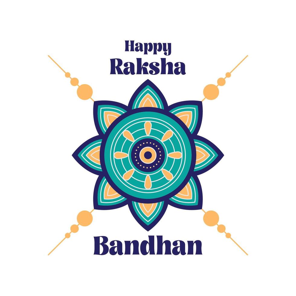 affiche de lettrage raksha bandhan vecteur