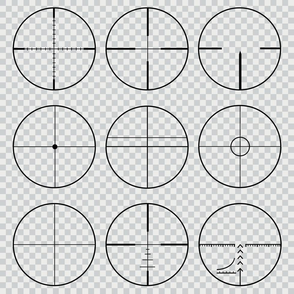 ensemble de viseurs télescopiques . illustration vectorielle vecteur